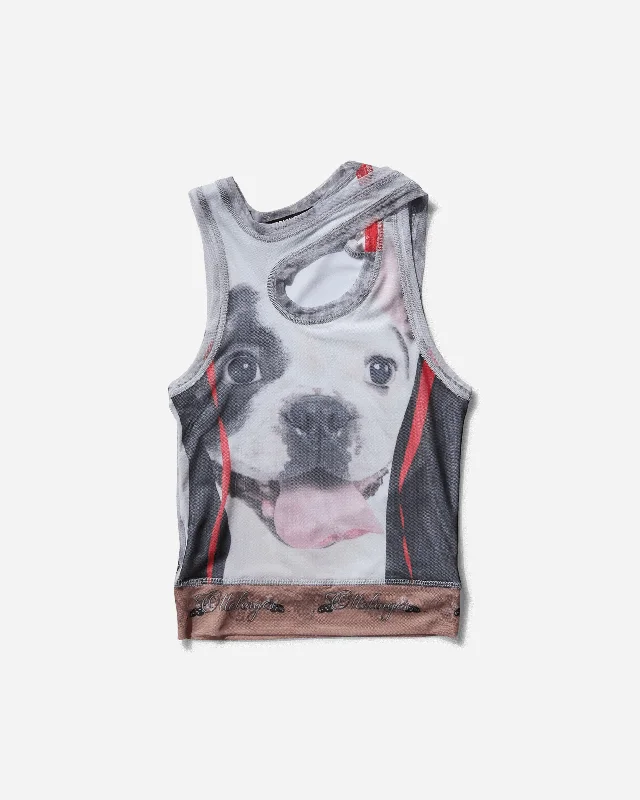 Women's Mesh Tank Top Dog Print