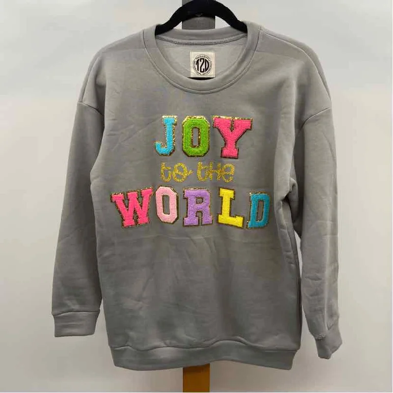 tees2urdoor Women's Size S Gray Holiday Sweatshirt