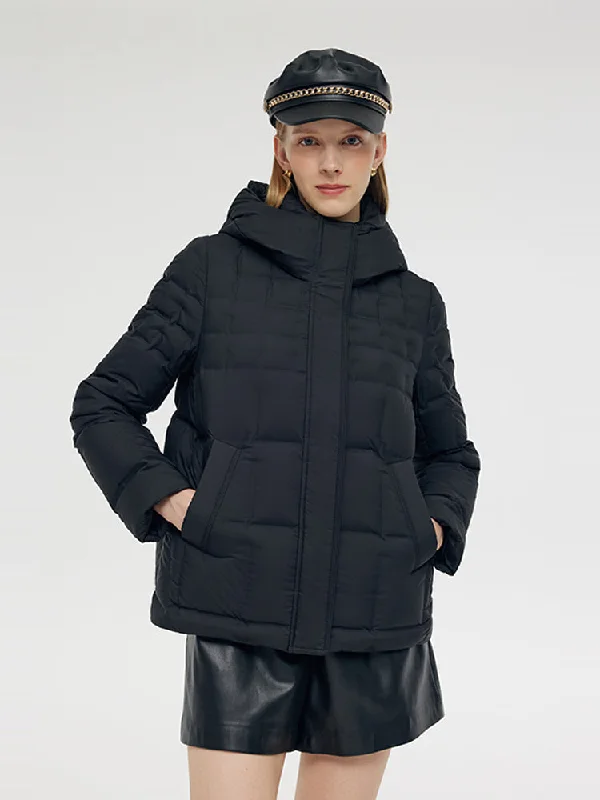 Hooded Pockets Goose Down Jacket