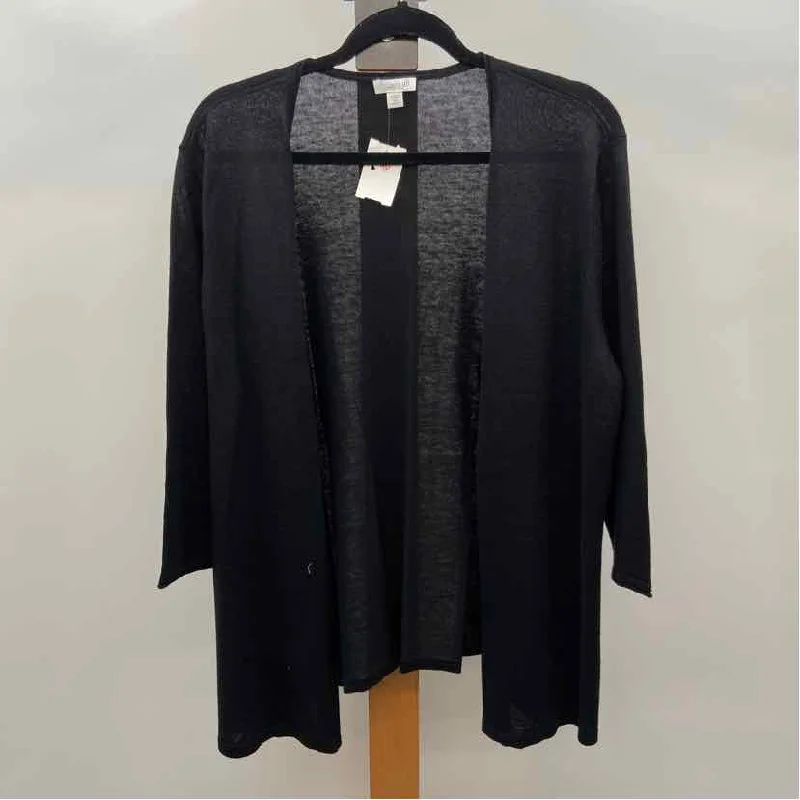 JJill Women's Size 2X Black Solid Cardigan