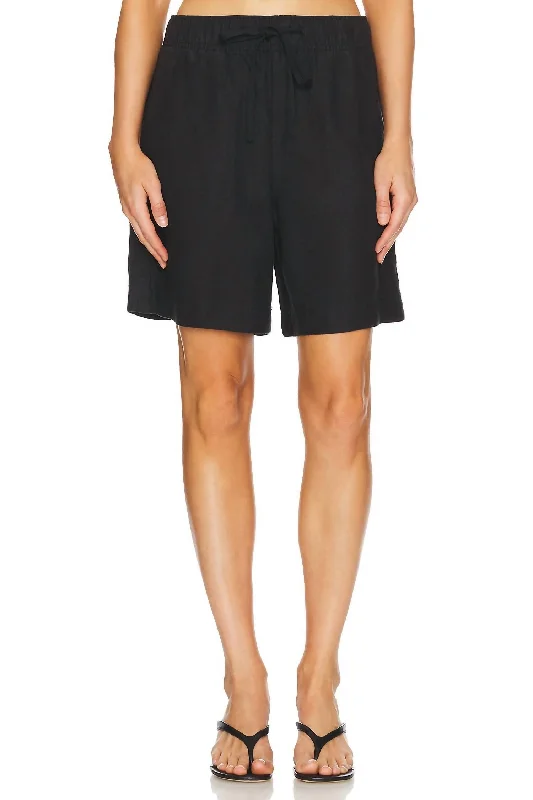 Elastic Waist Short In Black