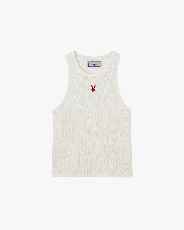 CUT&SEW PLAYBOY TANK TOP OFF-WHITE