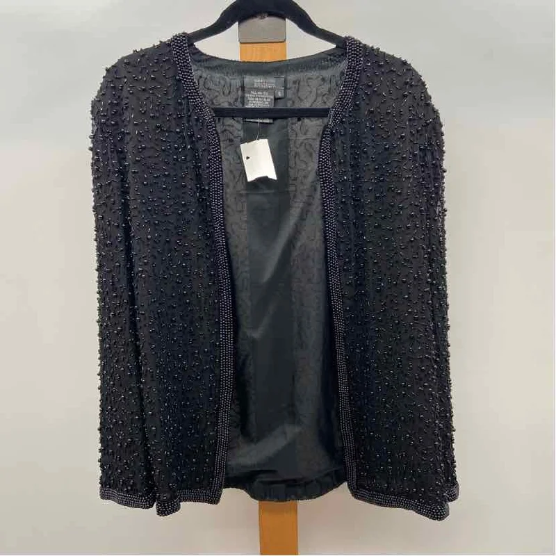 Dress Barn Women's Size S Black Beaded Cardigan