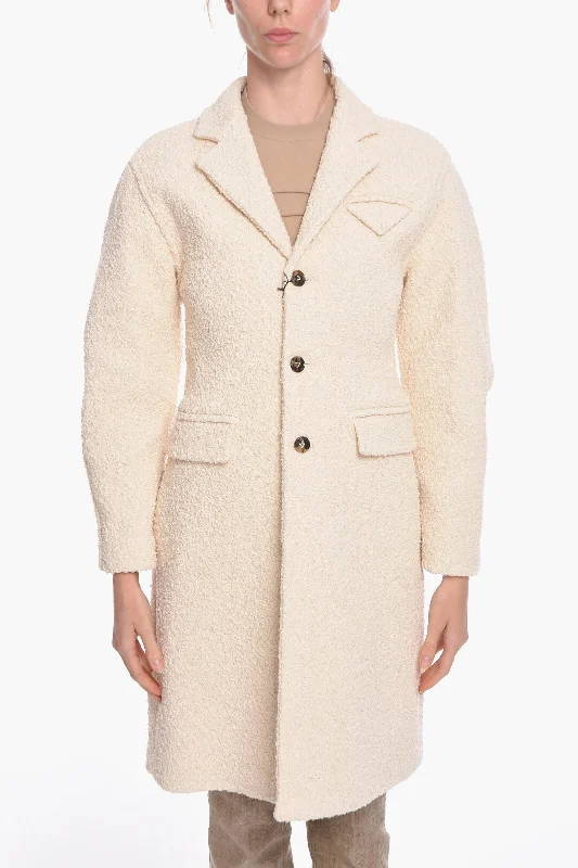 Bottega Veneta Stretch Cotton-bouclé Single-breasted Coat