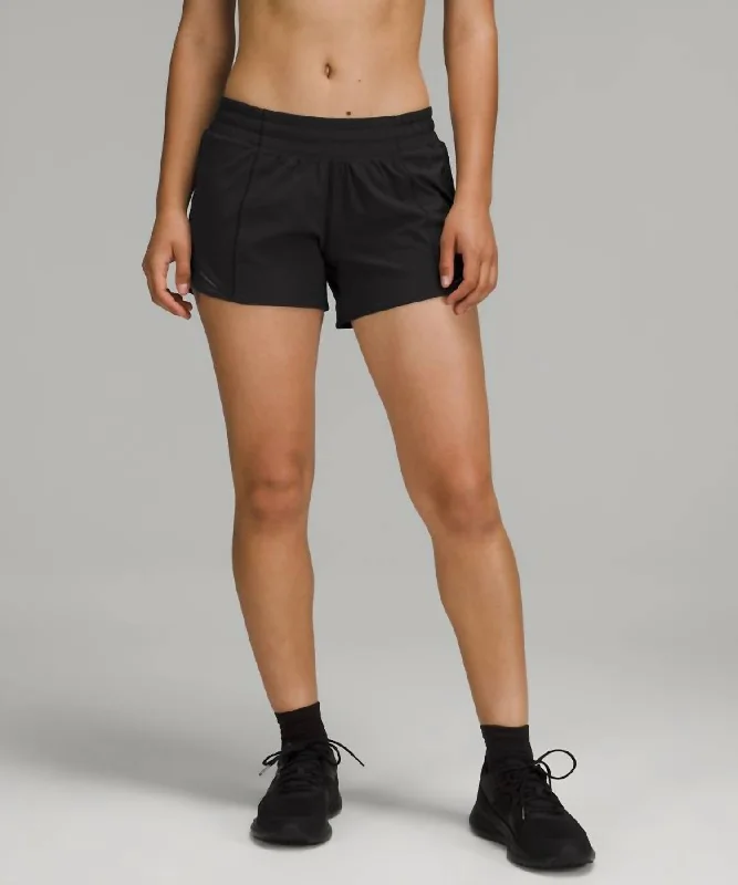 Hotty Hot Low-Rise Lined Short 4" In Black