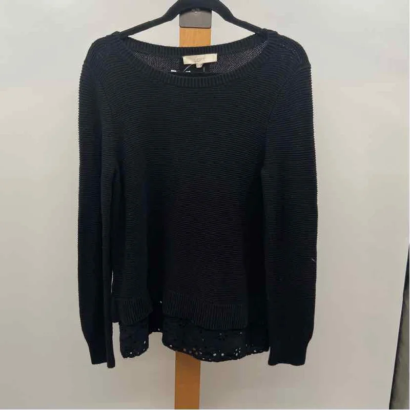 Loft Women's Size M Black Solid Sweater