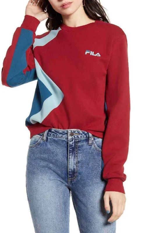 Women's Kazuno Sweatshirt In Red/blue