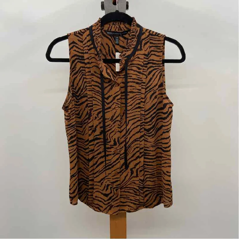 White House Black Market Women's Size XS Brown Tiger Sleeveless Shirt