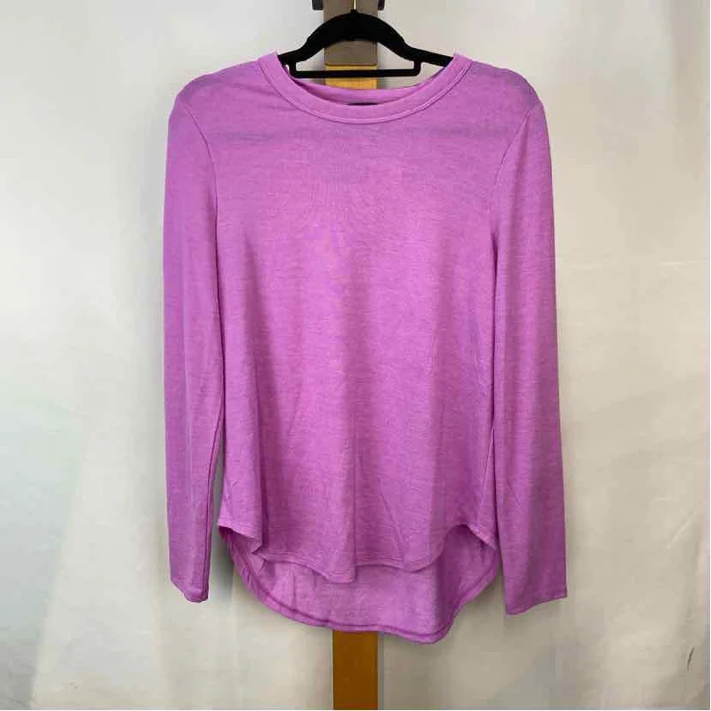 Banana Republic Women's Size L Purple Solid Long Sleeve Shirt