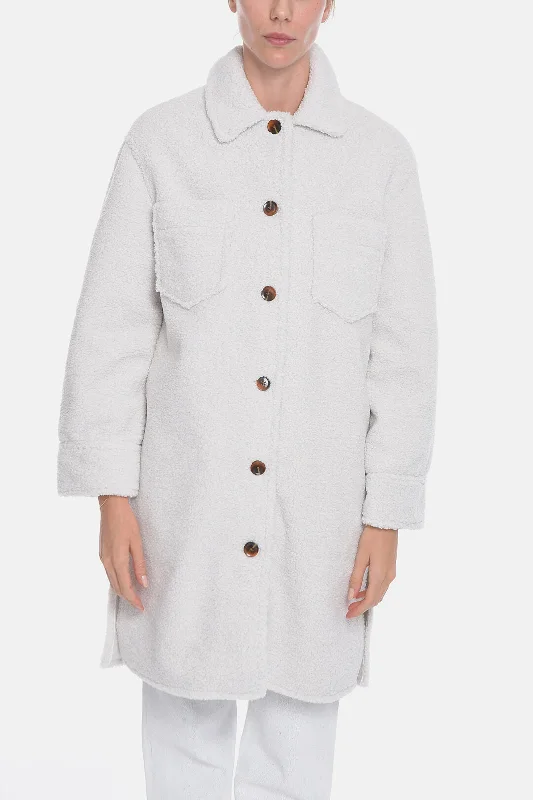 Samsoe Samsoe Teddy DIORA Coat with Breast-pockets