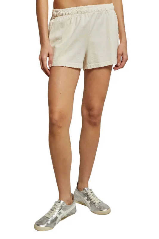 Adia Supima Cotton Shorts In Sugar