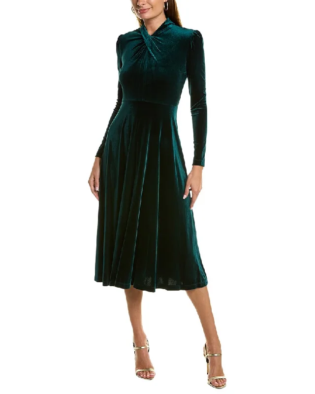 MAISON TARA Velvet Midi Dress