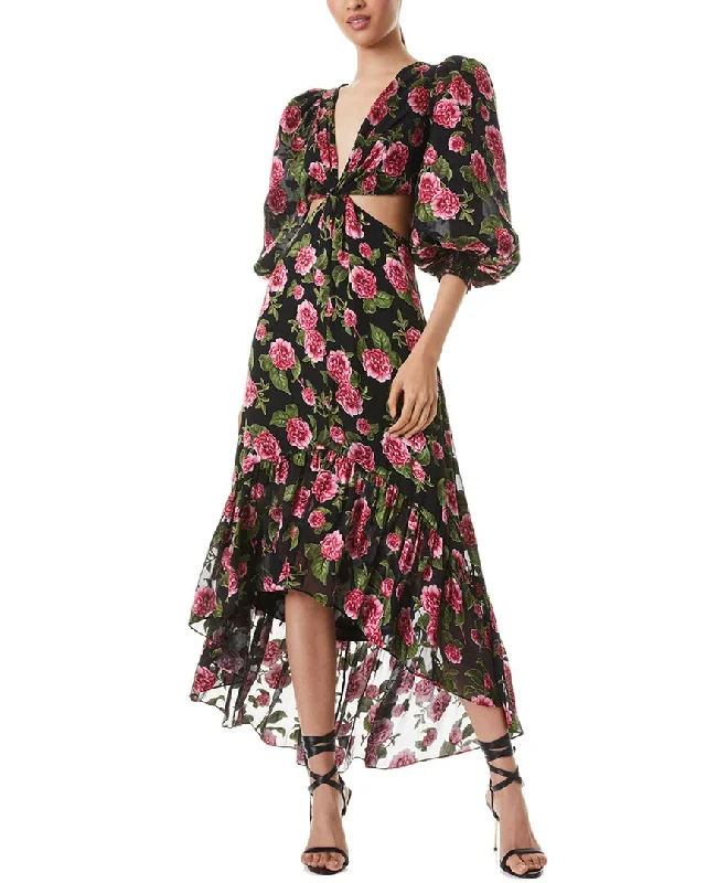 alice + olivia Katia Twist Front Maxi Dress