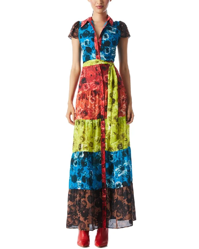 alice + olivia Miranda Tiered Maxi Dress