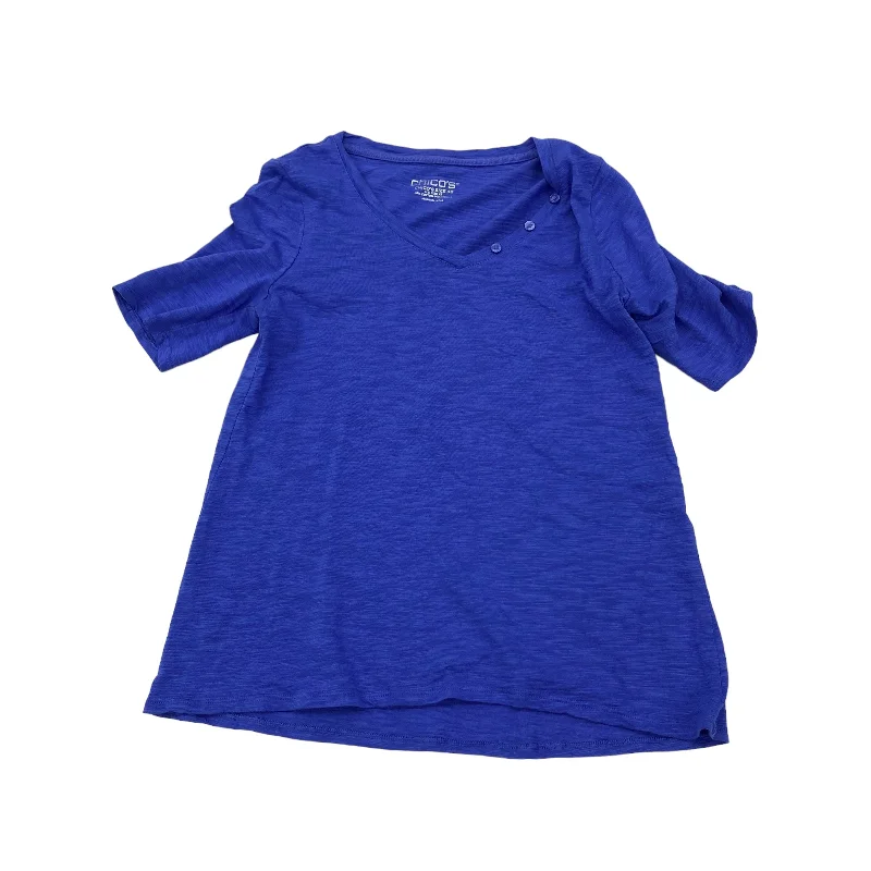 BLUE TOP SS by CHICOS Size:XS