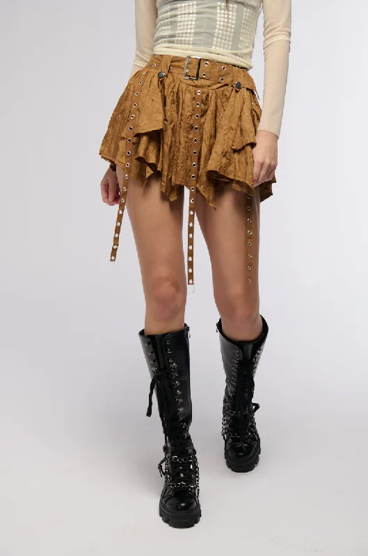 BREAK MY SOUL SKIRT IN BROWN