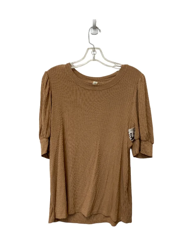 Brown Top Short Sleeve Hayden La, Size M