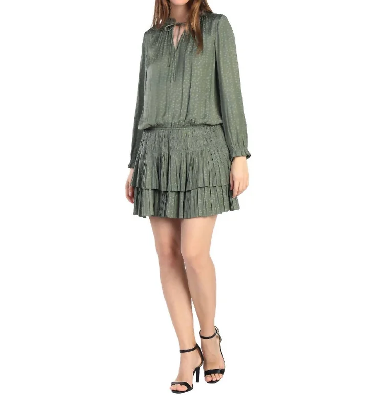 Laurel Mini Star Dress In Sage