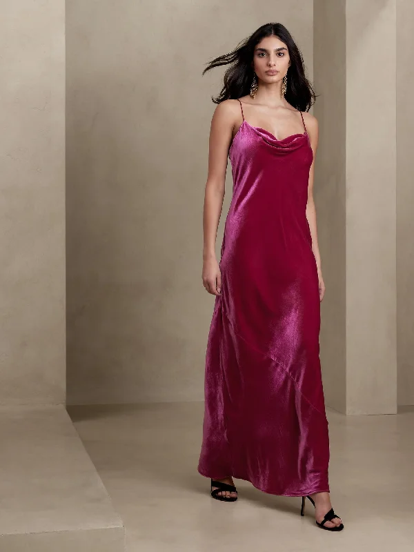 Petite Rita Velvet Maxi Dress