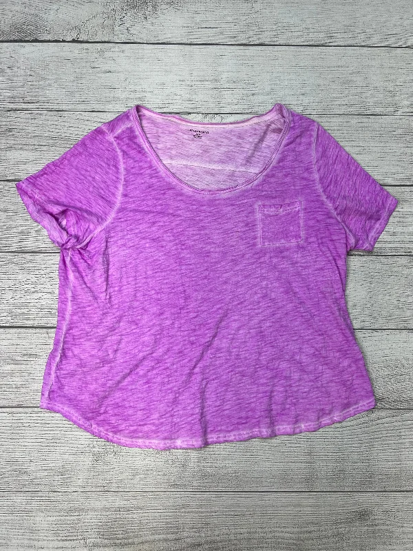 Purple Top Short Sleeve Lane Bryant, Size 2x