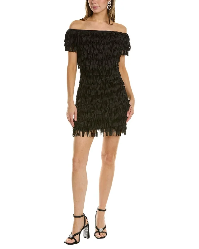 SHO by Tadashi Shoji Fringe Mini Dress