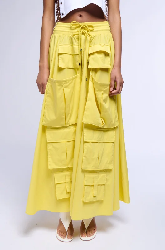 SUNSHINE BOULEVARD CARGO POCKET MAXI SKIRT