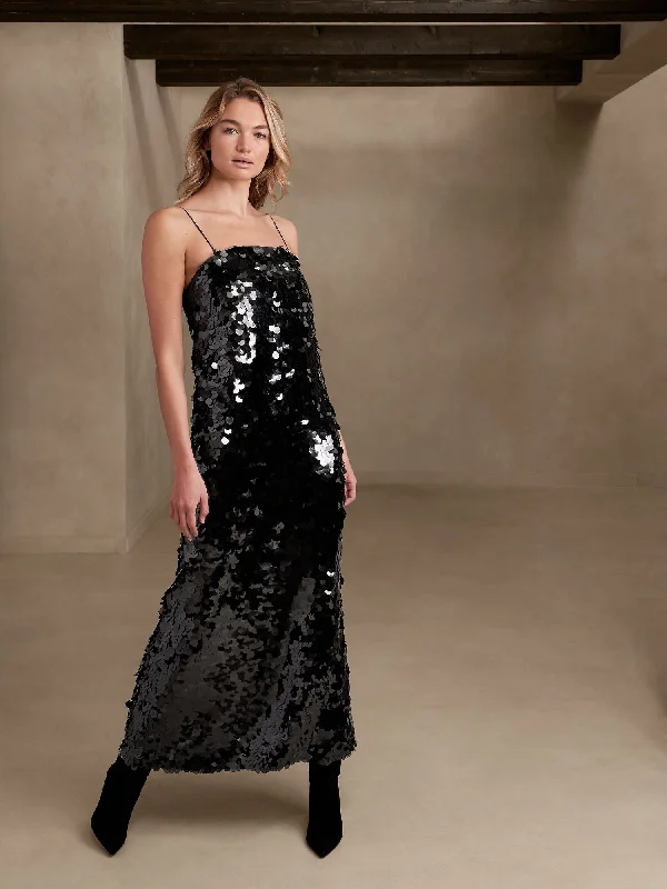 Teia Sequin Maxi Dress