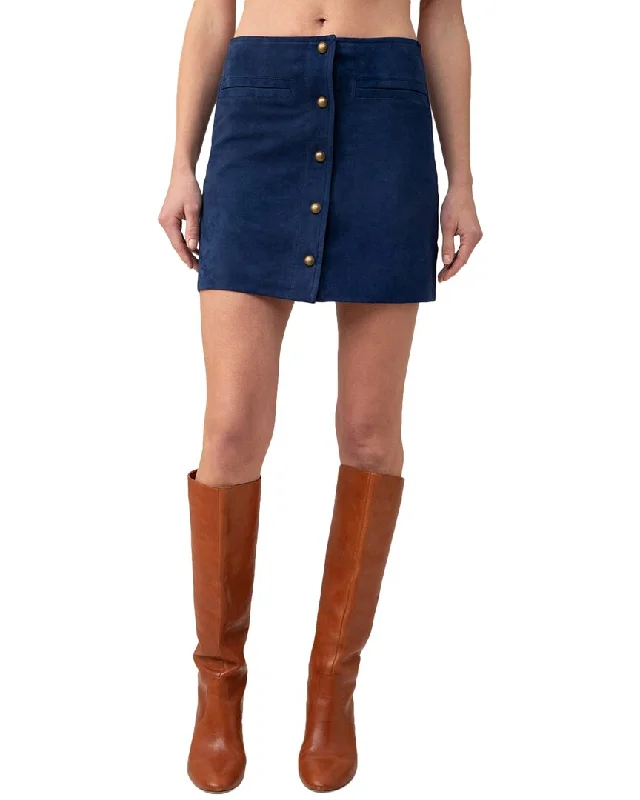 Trina Turk East Village Suede Skirt