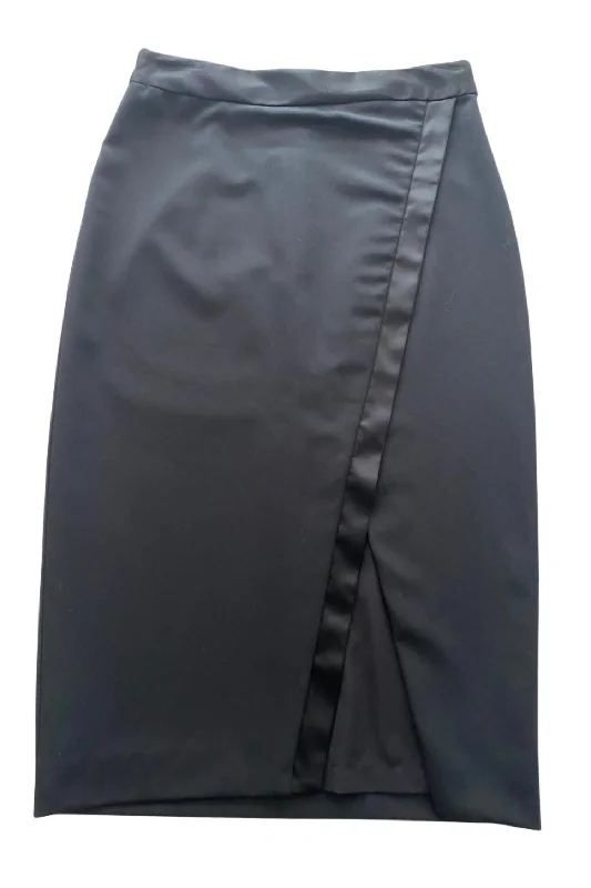 Tuxedo Skirt In Black