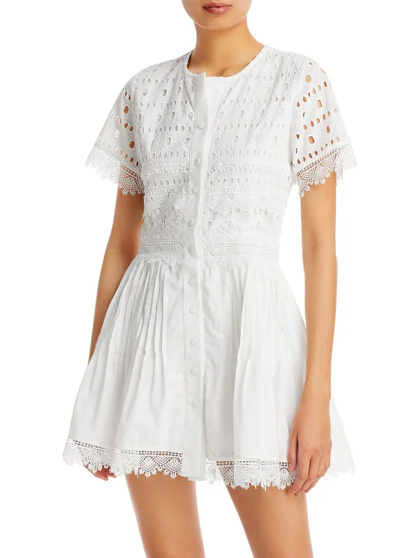 Womens Lace Short Mini Dress