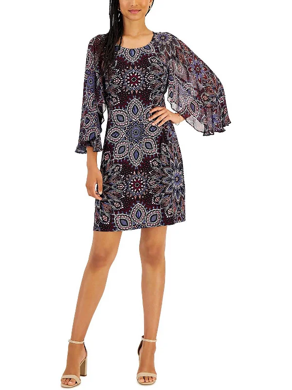 Womens Printed Short Mini Dress