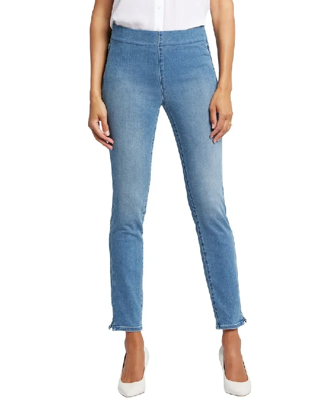 NYDJ Petite Ankle Slit Clean Brickell Skinny Ankle Jean