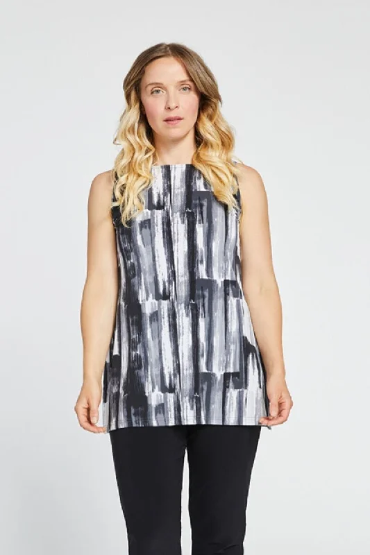 Sleeveless Nu Ideal Tunic | Brushstroke Grey