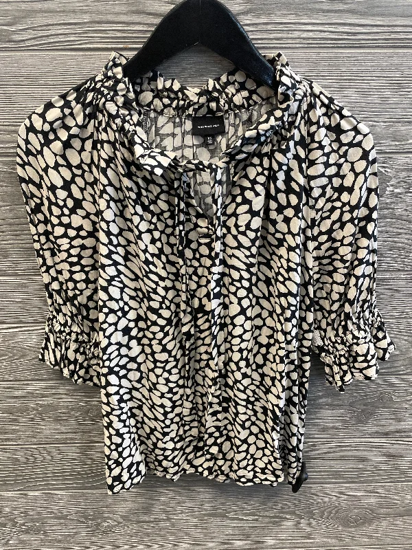 Top 3/4 Sleeve By Who What Wear In Animal Print, Size: Xs