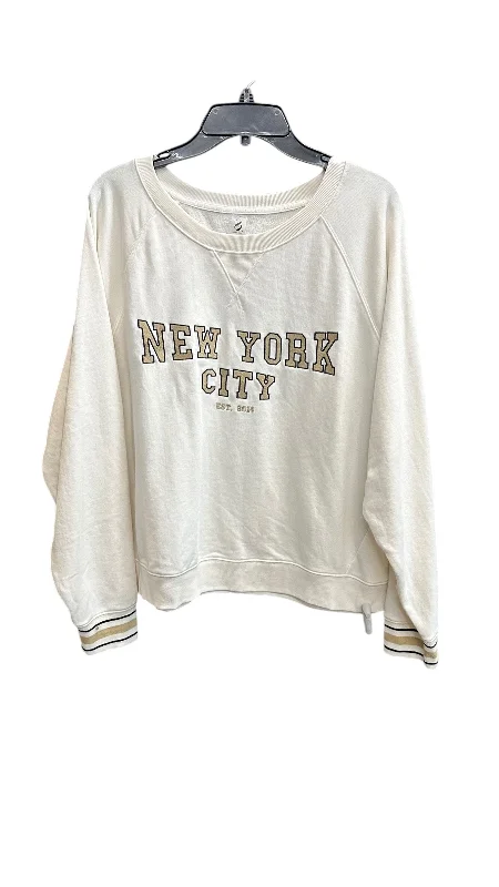 Top Long Sleeve By Lou And Grey In Ivory, Size: Xl