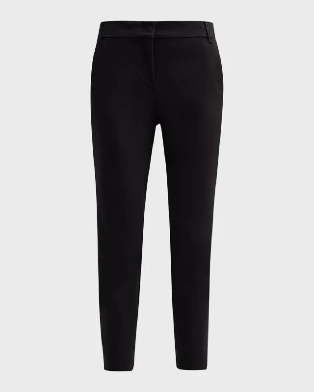 Macario Cropped Skinny Stretch Cotton Trousers