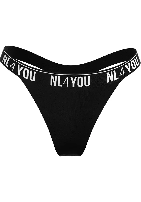 "All Black" - Cotton Thong/Briefs