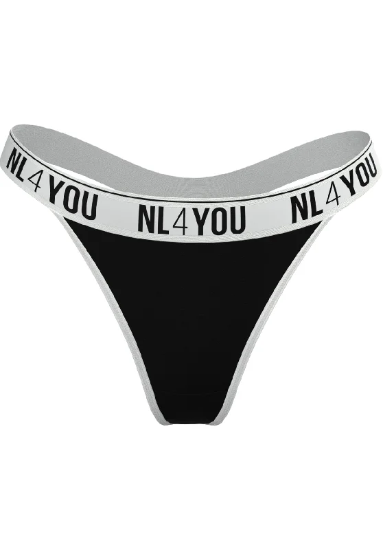 "Black & White" - Cotton Thong/Briefs