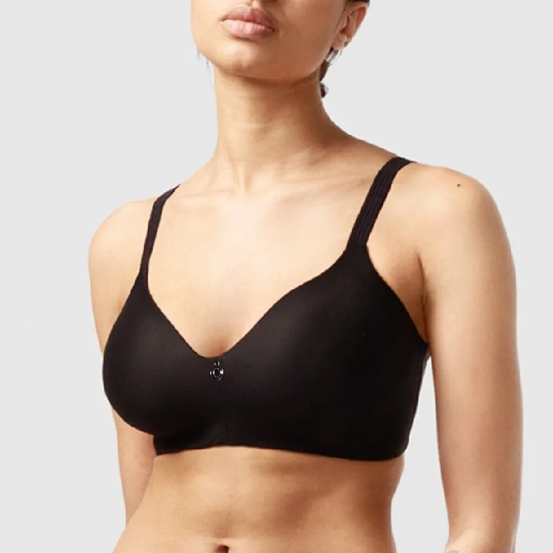 C Comfort Wirefree T-Shirt Bra In Black - Chantelle