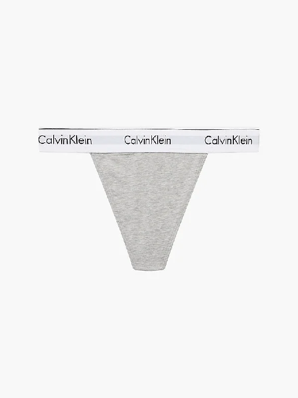 CALVIN KLEIN - MODERN COTTON STRING THONG - GREY HEATHER