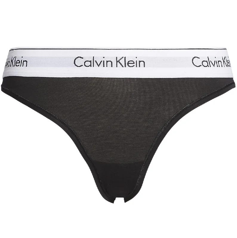 CALVIN KLEIN - MODERN COTTON THONG - BLACK