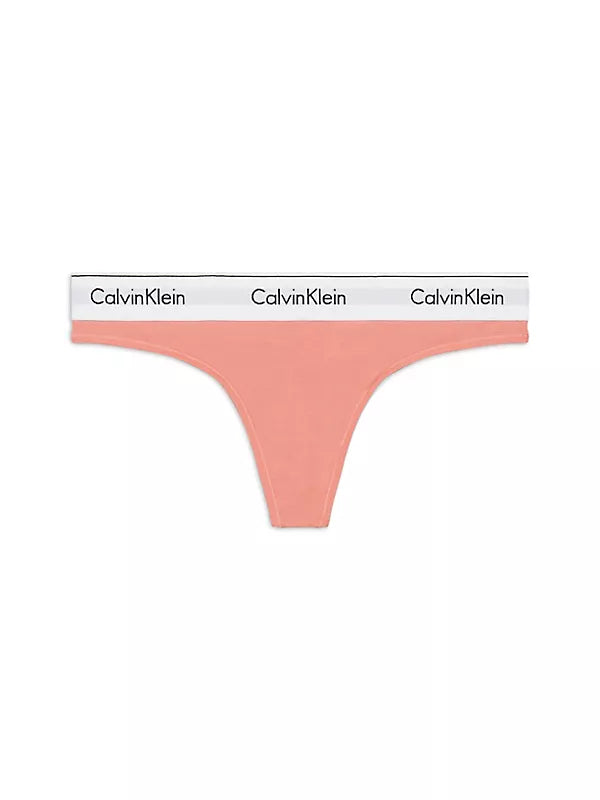 CALVIN KLEIN - MODERN COTTON THONG - CORAL ALMOND