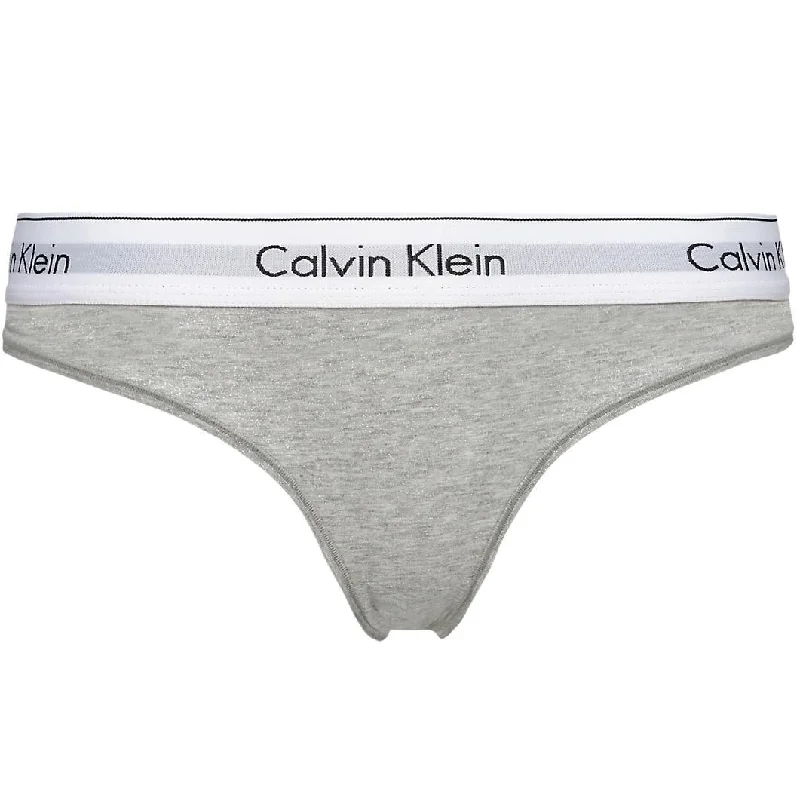 CALVIN KLEIN - MODERN COTTON THONG - GREY