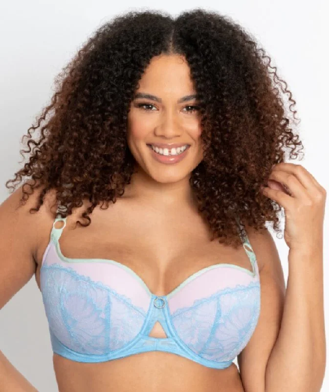 Curvy Kate Emboost Padded Balcony Bra - Blue/Lilac