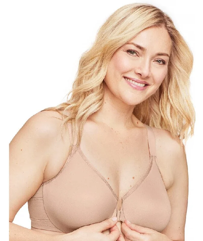 Glamorise WonderWire Front-Closure Posture Bra - Cafe