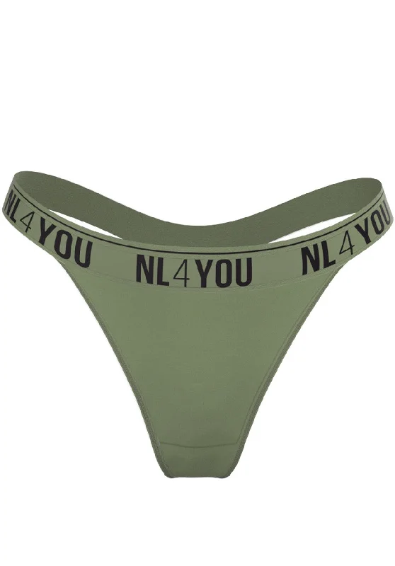 "Khaki Green" - Cotton Thong/Briefs