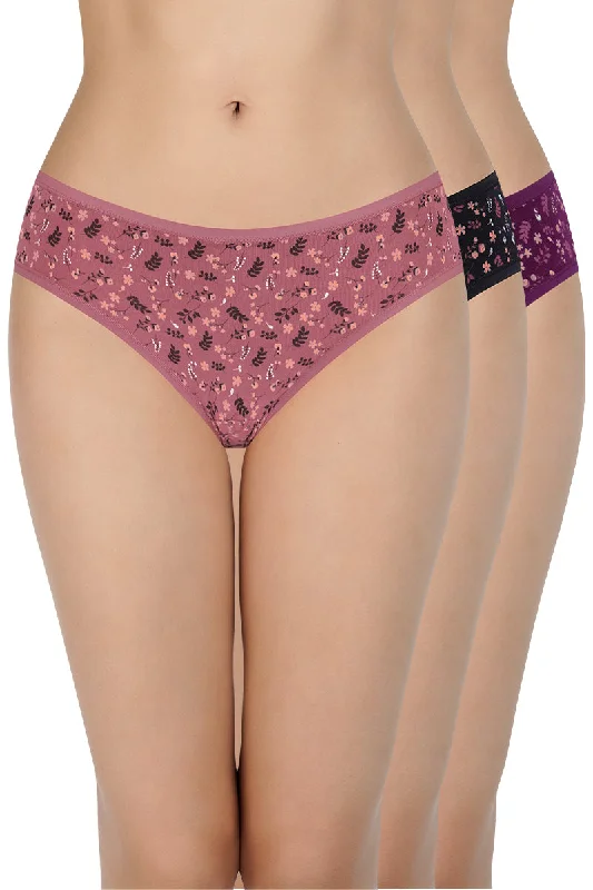 Low Rise Print Bikini Panties (Pack of 3)