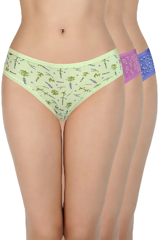 Print Low Rise Bikini Panties (Pack of 3)