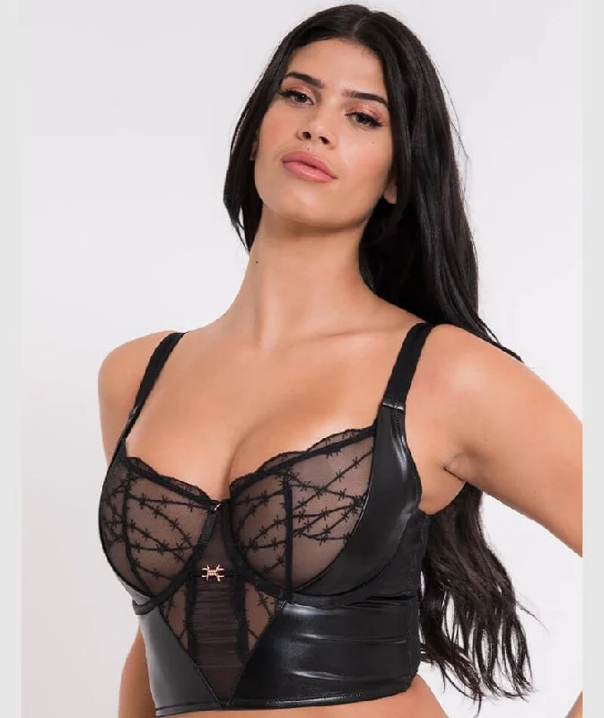 Scantilly Tough Love Longline Balcony Bra - Black