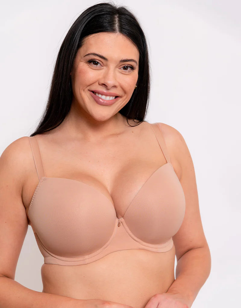 Smoothie T-Shirt Plunge Bra In Latte - Curvy Kate